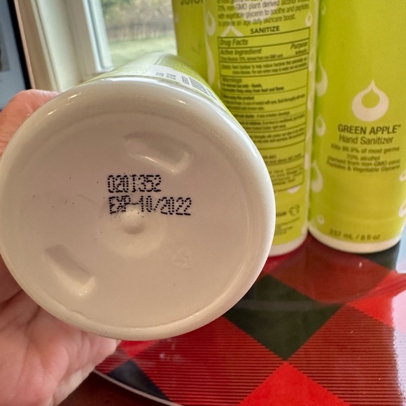 NWT 5 JUICE BEAUTY GREEN APPLE Hand Sanitizer (derived from non-GOM corn) - Picture 2 of 5